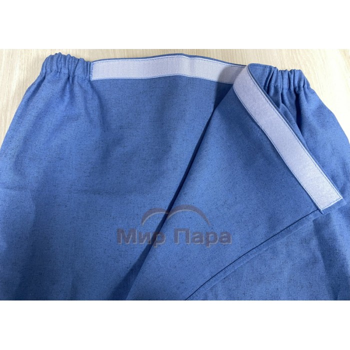 Килт мужской 146х65 см (50% лен, 50% хлопок) синий